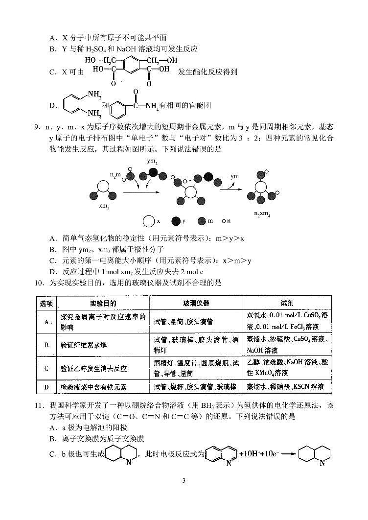 河南省普高联考2023-2024学年高三下学期测评(六)理科综合试卷03