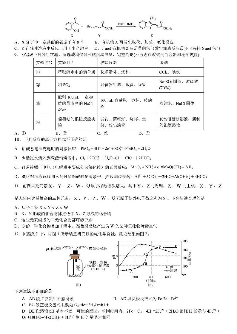 四川省成都市第七中学2024届高三考前模拟考试 理综 含答案02