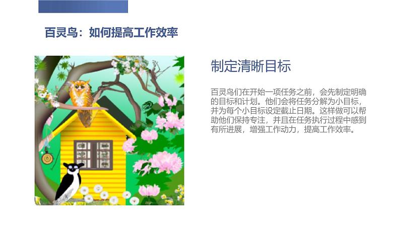 北京版高二上册心理健康第二课效率高,有妙招第一节百灵鸟,猫头鹰(课件)06