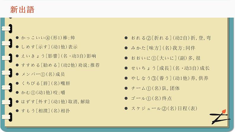 第二课 部活の選択 单元章节知识点总结 课件 人教高中日语必修第一册07