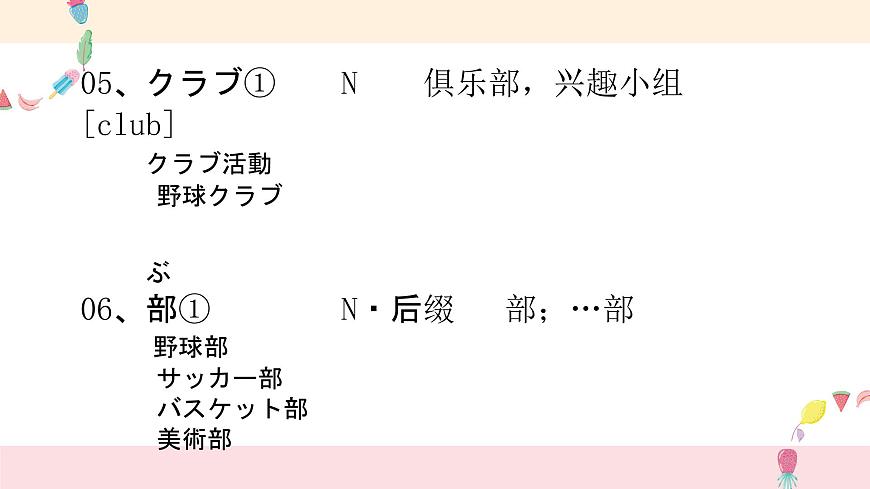 第2課 部活の選択 課件-高中日語(yǔ)人教版第一冊(cè)第4頁(yè)
