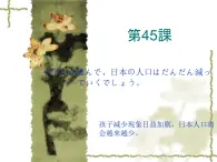 高中日语标日初级下册课件第四十五课少子化が進んで、日本の人口はだんだん減っていくでしょう。