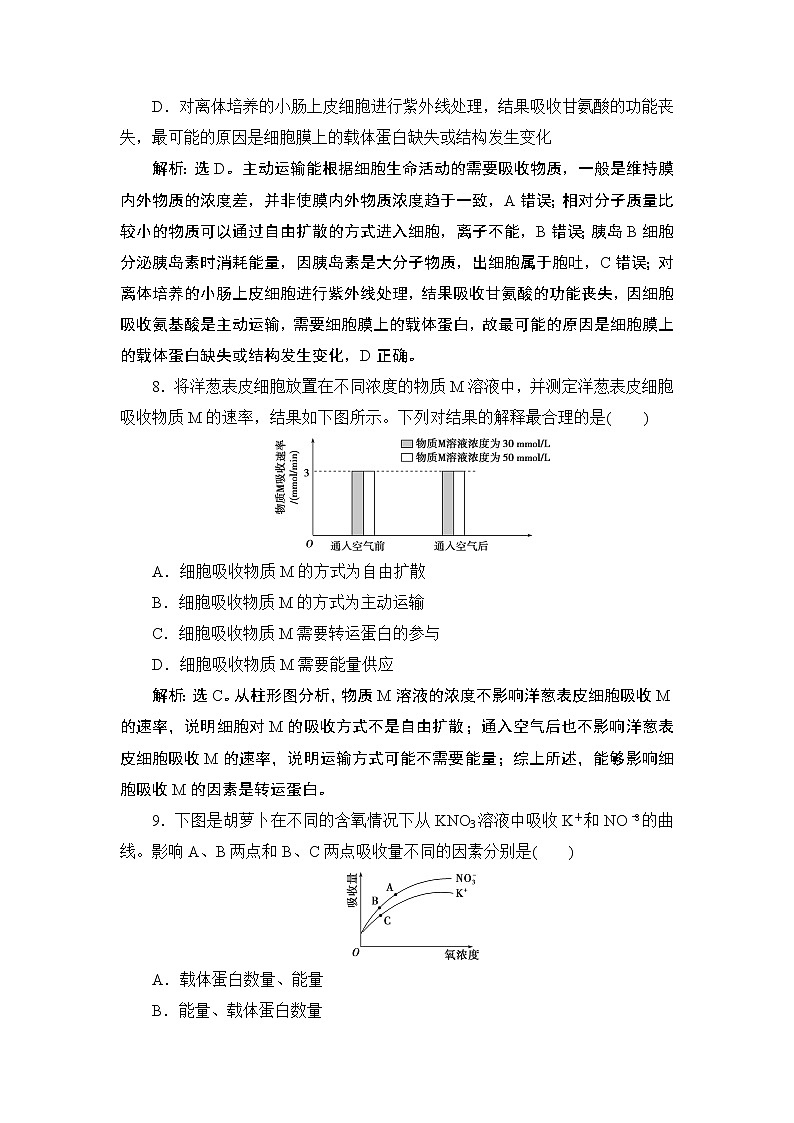 第4章章末综合检测--(新教材)2021年人教版(2019)高中生物必修1同步学案03