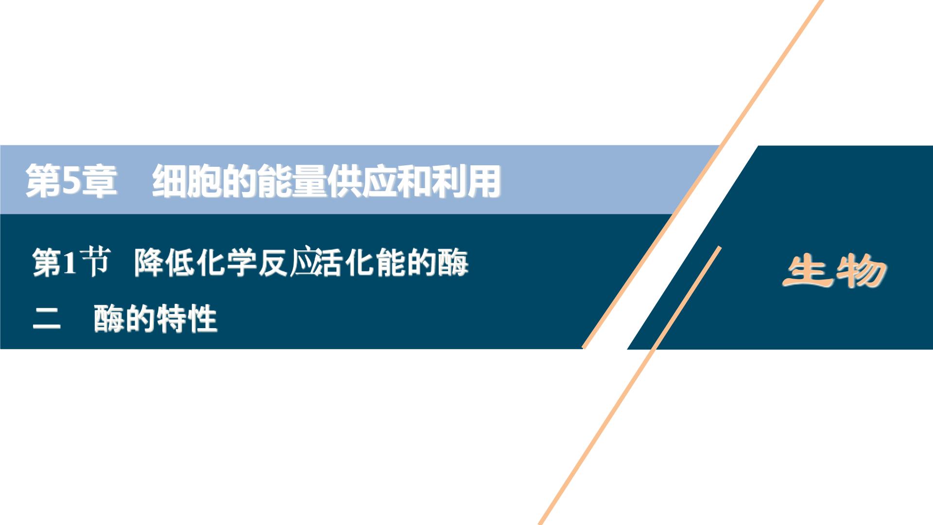 人教版 (2019)必修1《分子与细胞》二 酶的特性课文内容ppt课件