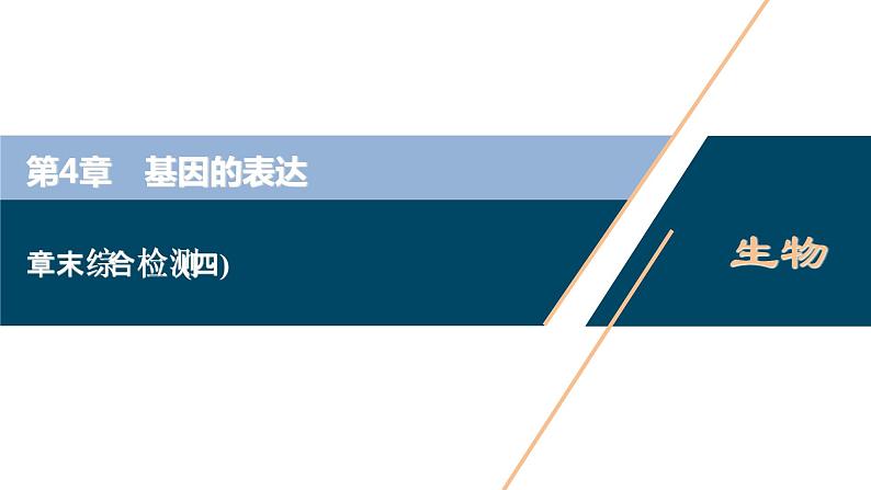 第4章章末综合检测(四)--(新教材)2021年人教版(2019)高中生物必修2课件第1页