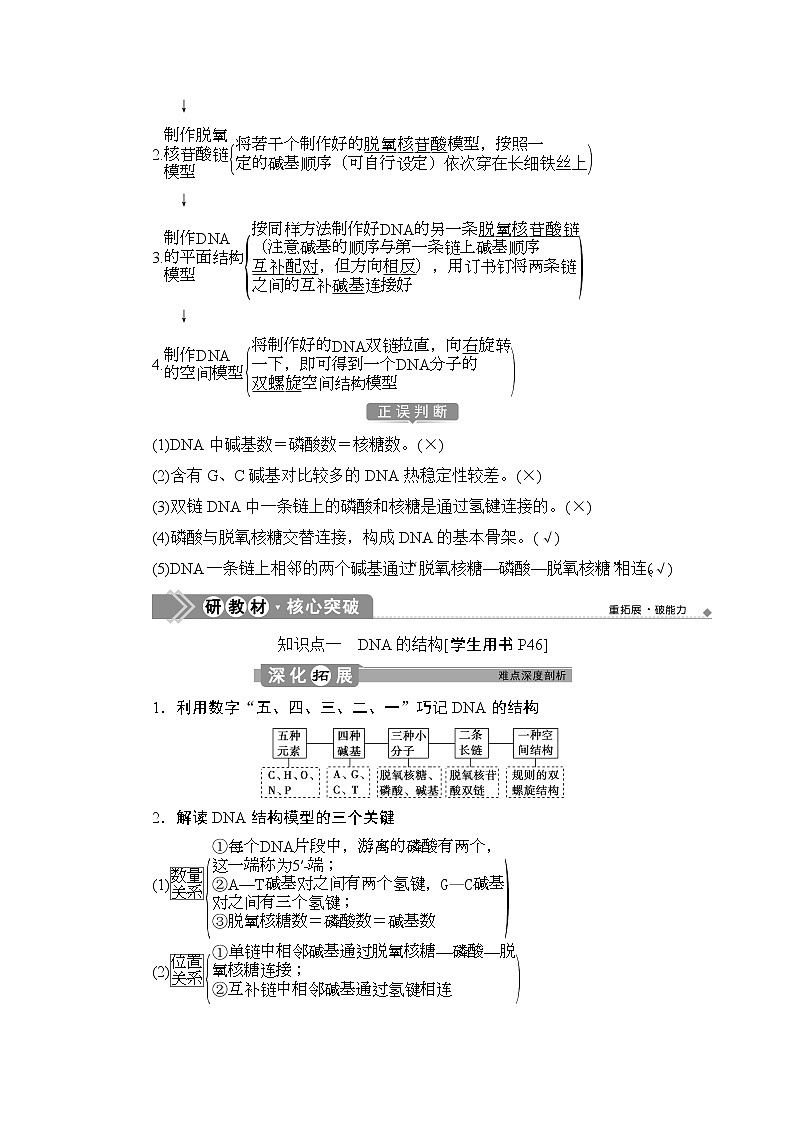 第3章第2节 DNA的结构--(新教材)2021年人教版(2019)高中生物必修2同步学案+同步练习第3页