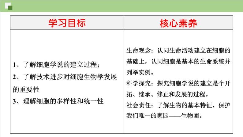 1.1 发现细胞--2021-2022学年新教材北师大版高中生物必修1课件+导学案+教学设计+练习02