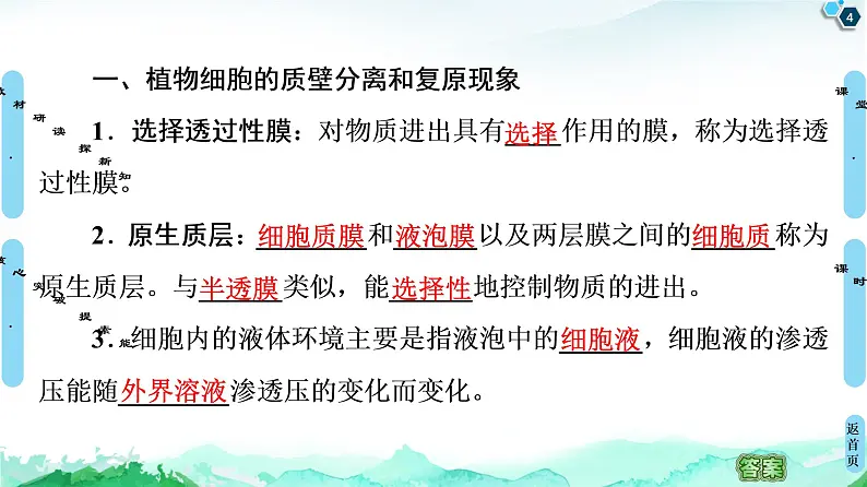 2021-2022学年苏教版（2019）高中生物 必修1 第2章 第3节　物质进出细胞的运输方式课件+课时练04