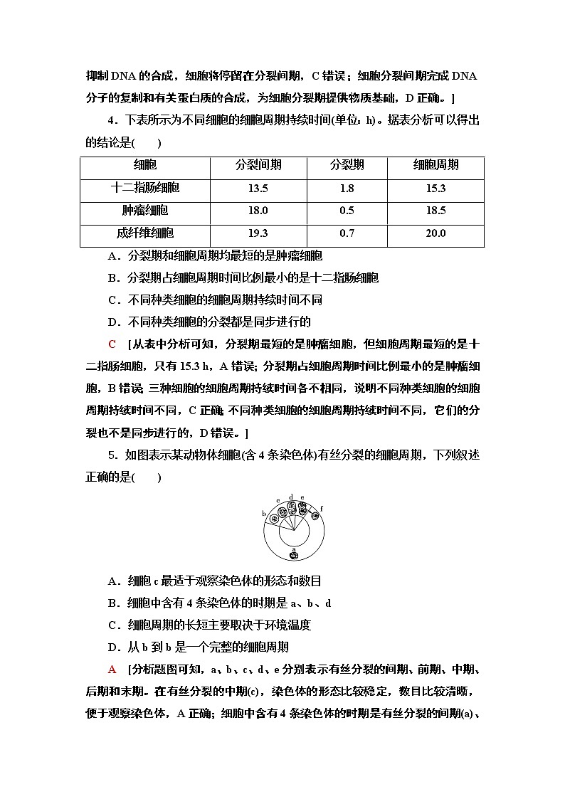 课时分层作业18 细胞增殖和有丝分裂第2页