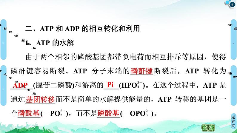 第3章 第1节 第2课时 ATP是驱动细胞生命活动的直接能源物质第6页