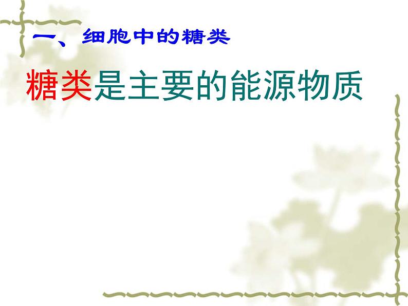 人教版高一生物课件《细胞中的糖类和脂质》04