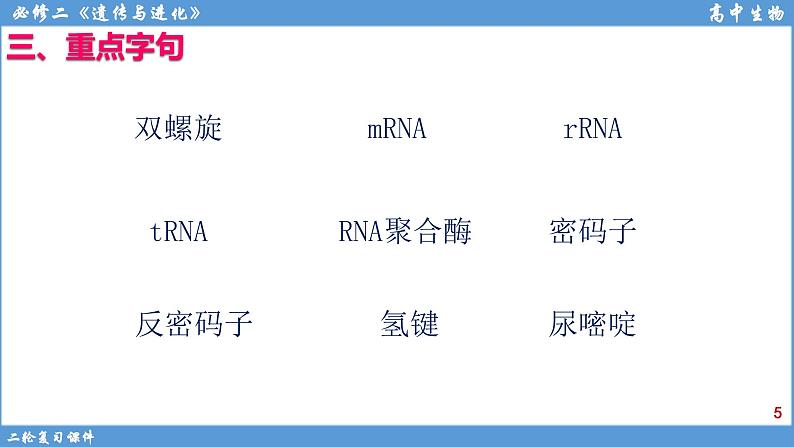 2022届高三二轮复习生物:专题6遗传的分子基础 课件第5页