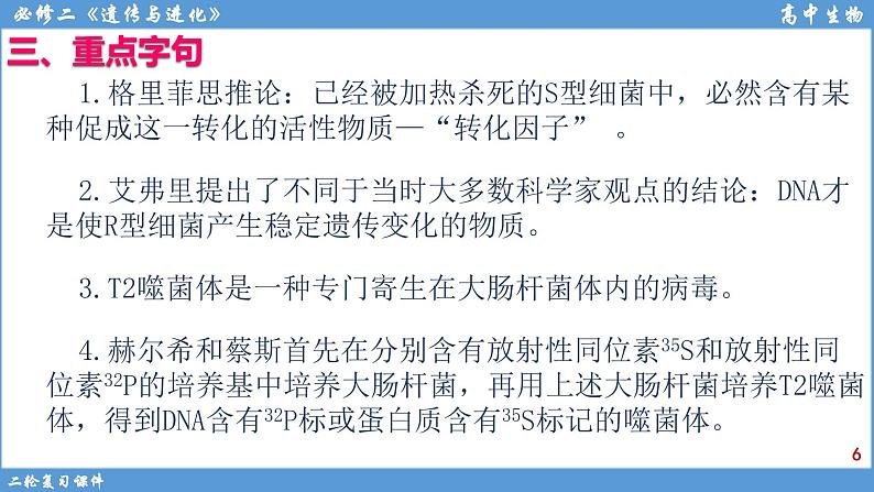 2022届高三二轮复习生物:专题6遗传的分子基础 课件第6页