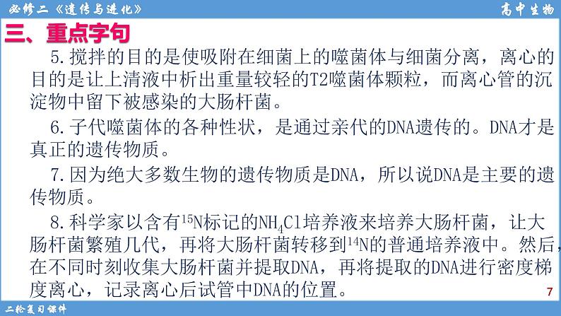 2022届高三二轮复习生物:专题6遗传的分子基础 课件第7页