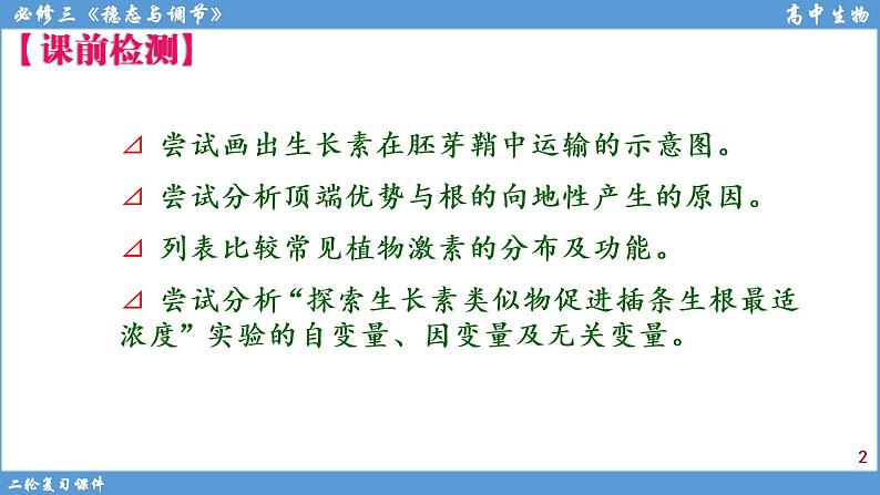 2022届高三二轮复习生物:专题11植物的激素调节课件第2页