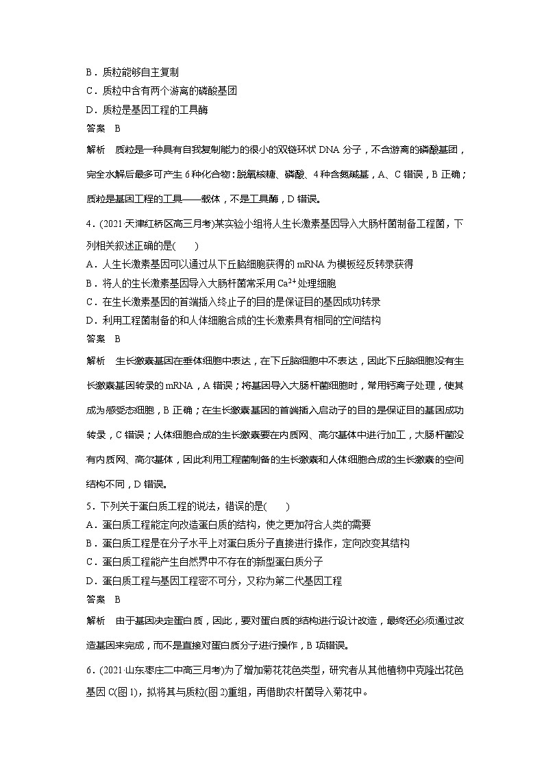 2022届高考生物一轮复习专题训练74 分析基因工程的工具、原理和应用(解析版)第2页