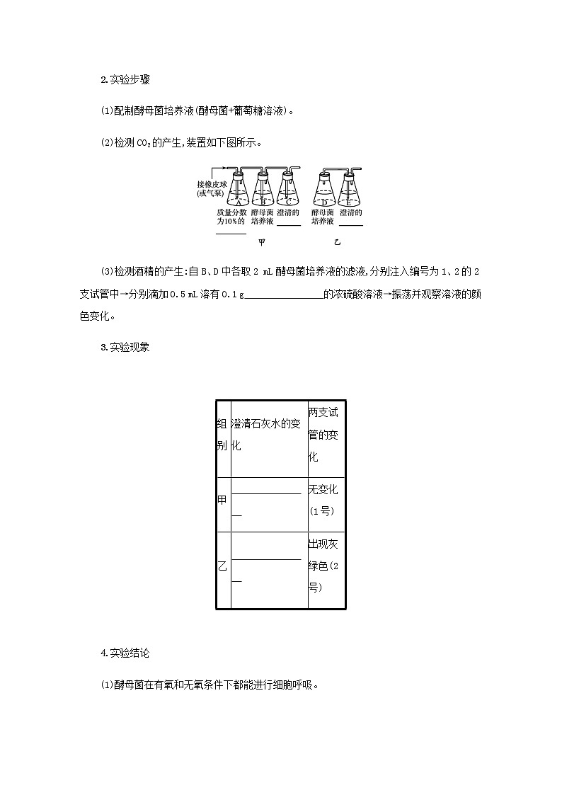 2022届高考生物一轮复习第3单元细胞的代谢第8讲第2课时细胞呼吸的影响因素及应用探究酵母菌细胞呼吸的方式学案新人教版第3页