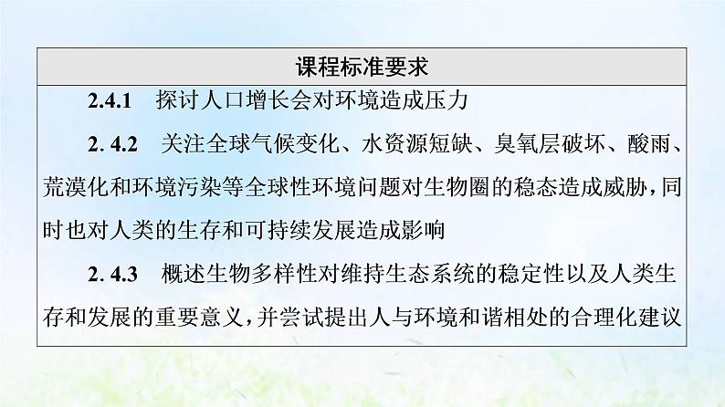 2022版新教材高考生物一轮复习第9单元生物与环境第32课人与环境课件新人教版第2页