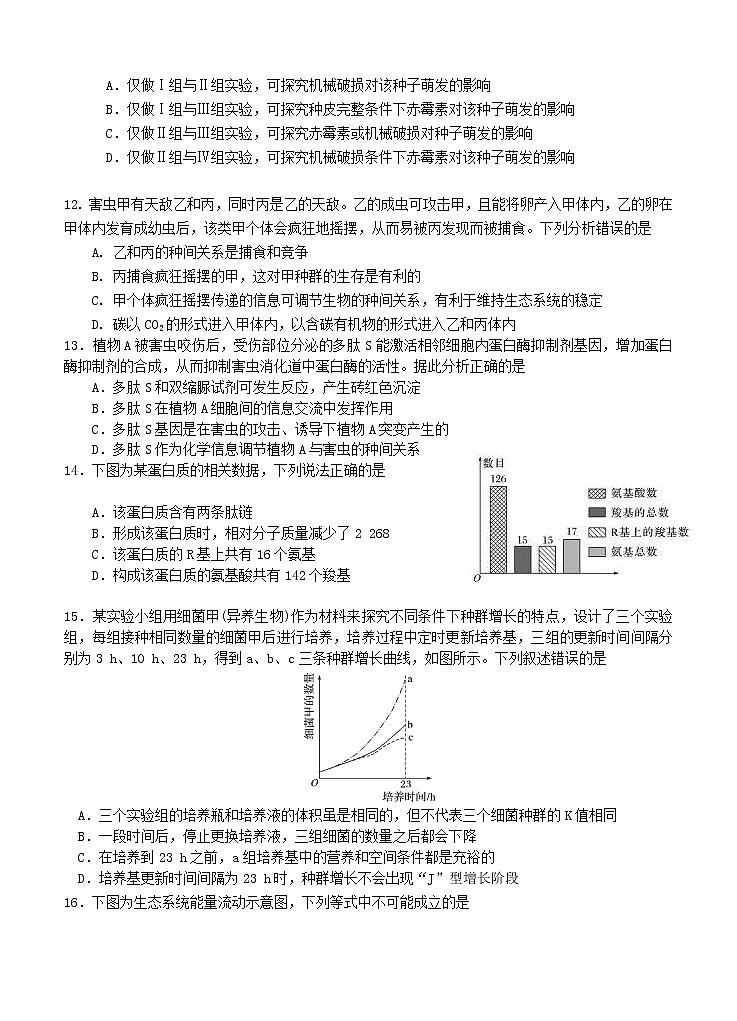 福建省连城县2022届高三上学期第一次月考 生物 (含答案)练习题第3页