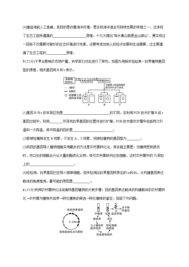 2022届高考生物一轮总复习 单元质检卷十一 现代生物科技专题02