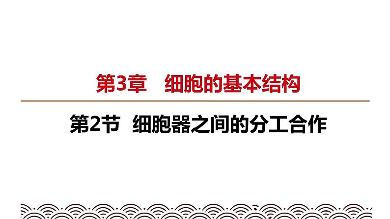 3.2 细胞器之间的分工合作 课件-【新教材】高一上学期生物人教版(2019)必修一第1页