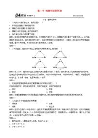 高中生物人教版 (新课标)必修3《稳态与环境》第1节 细胞生活的环境课后测评