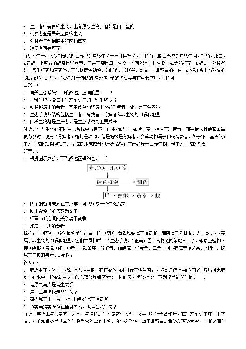 高中生物第五章生态系统及其稳定性第节生态系统的结构优化练习新人教版高二必修第2页