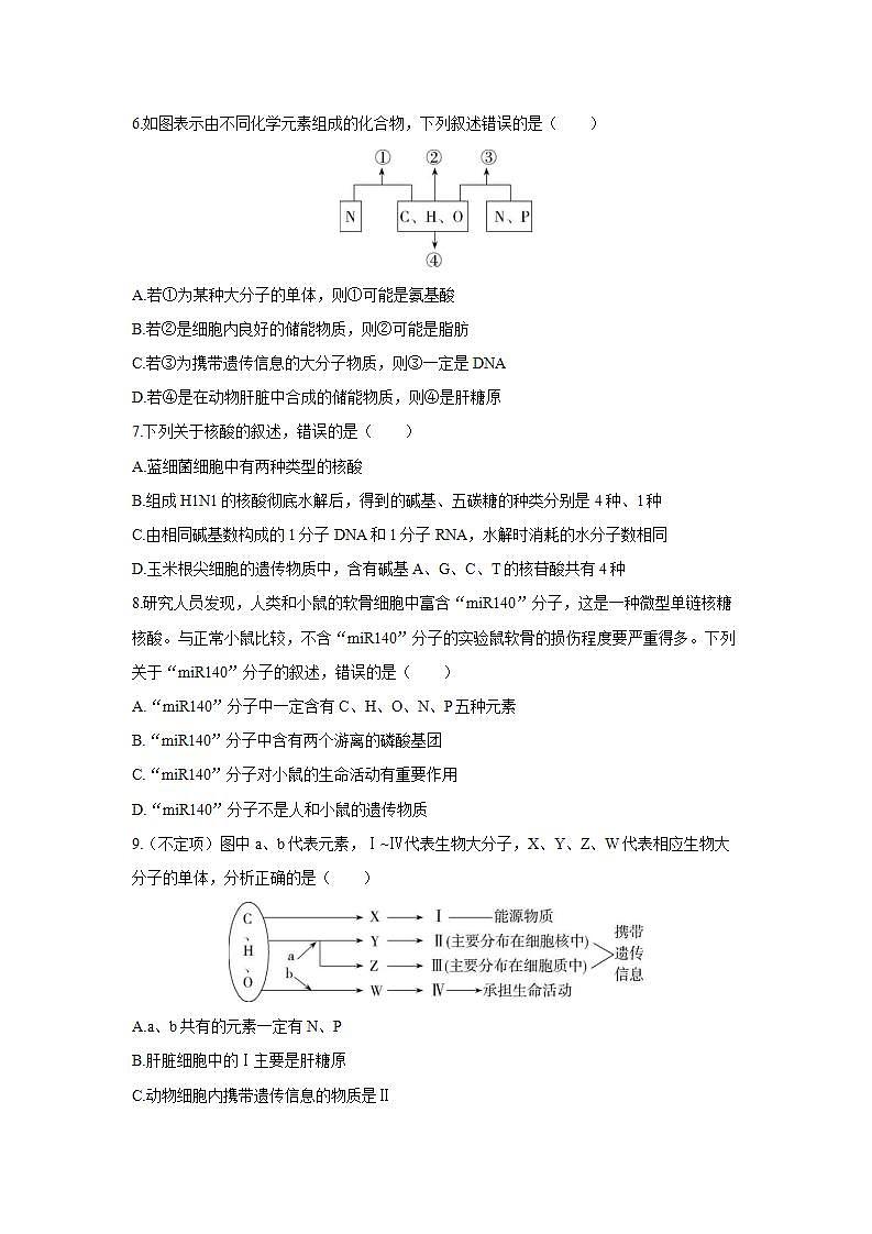 人教版同步教学必修1:2.5 核酸是遗传信息的携带者 作业第2页