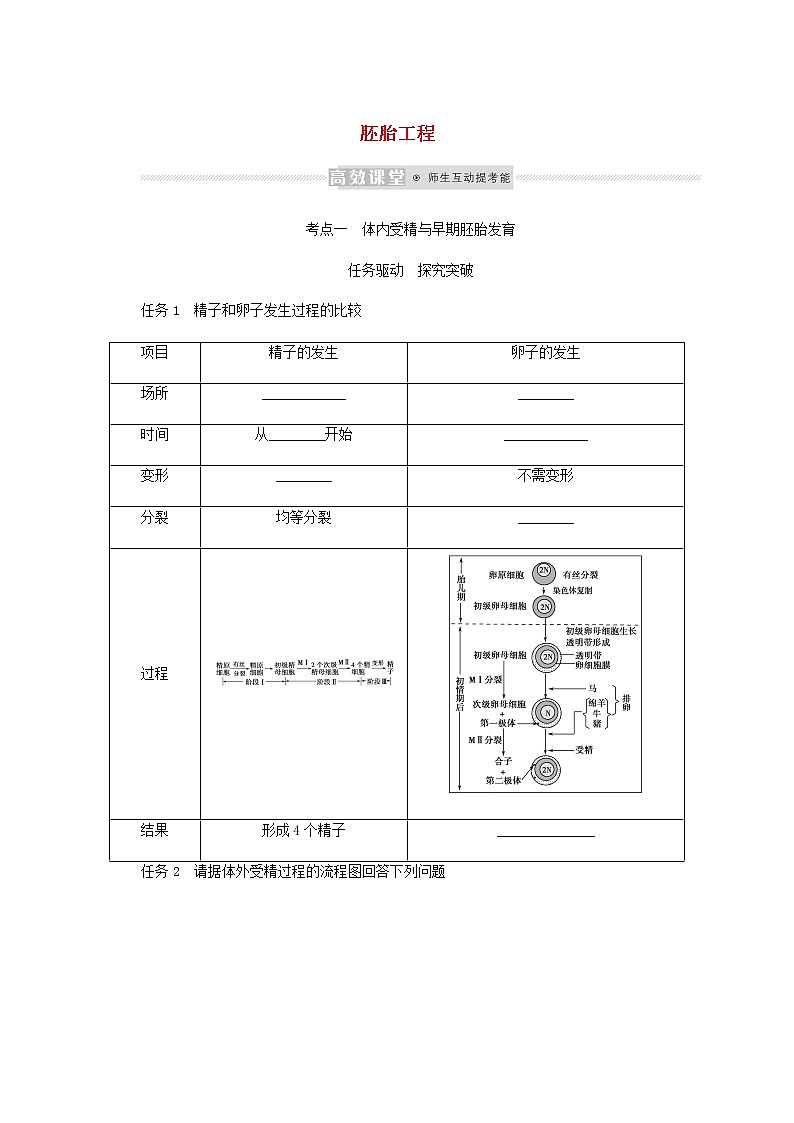 高考生物一轮复习现代生物科技专题3胚胎工程探究案含解析新人教版必修3学案第1页