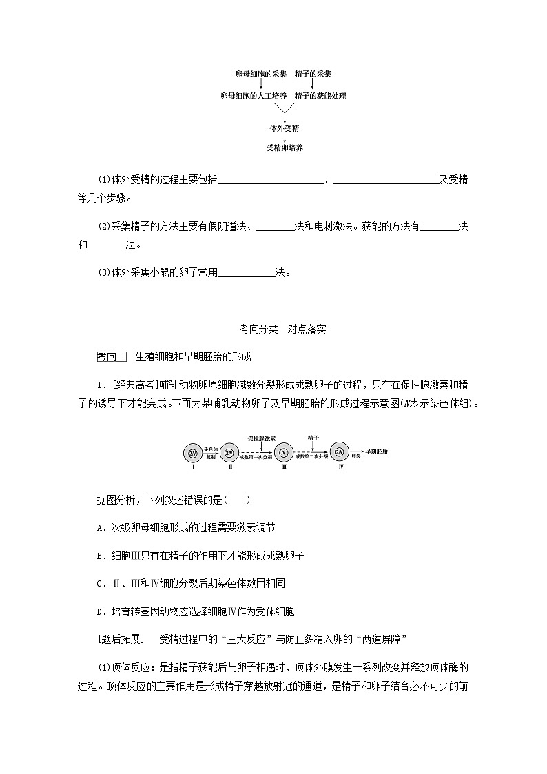 高考生物一轮复习现代生物科技专题3胚胎工程探究案含解析新人教版必修3学案第2页