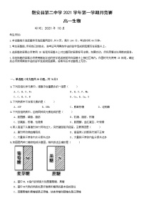 浙江省磐安县第二中学2021-2022学年高一10月份竞赛生物【试卷+答案】