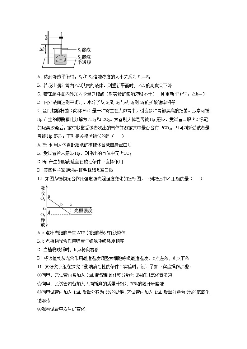 安徽省六安一中、阜阳一中、合肥八中等校2022届高三上学期10月联考 生物卷+答案第3页