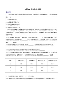 专题11 生物技术实践-十年（2012-2021）高考生物真题分项汇编（全国通用）（原卷版）