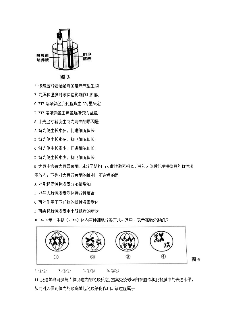 2020年上海市长宁高三一模生物试卷及答案03