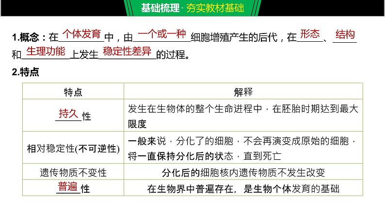 2020年高中生物新教材同步必修第一册 第6章 第2节 细胞的分化课件PPT第5页