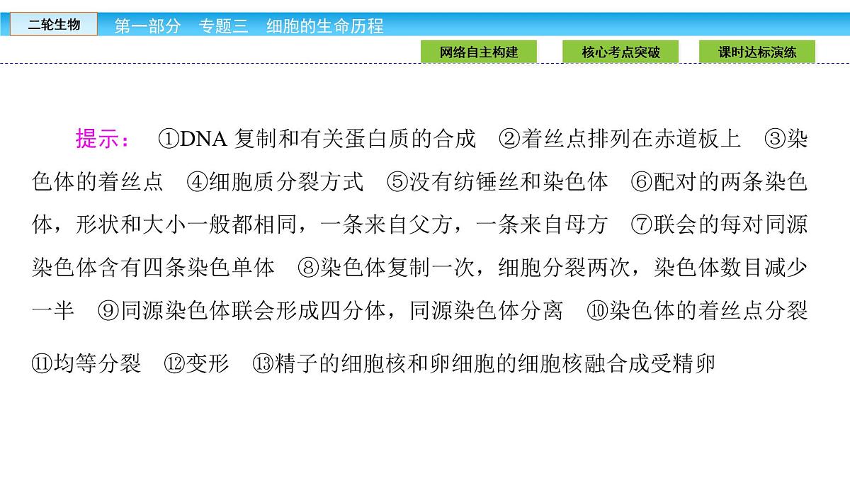 高三生物大二轮专题复习课件:专题三 细胞的生命历程3.1第5页