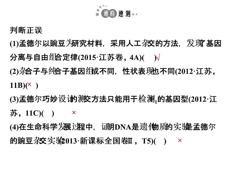 高考生物一轮总复习课件:专题10 基因的分离定律和自由组合定律第6页