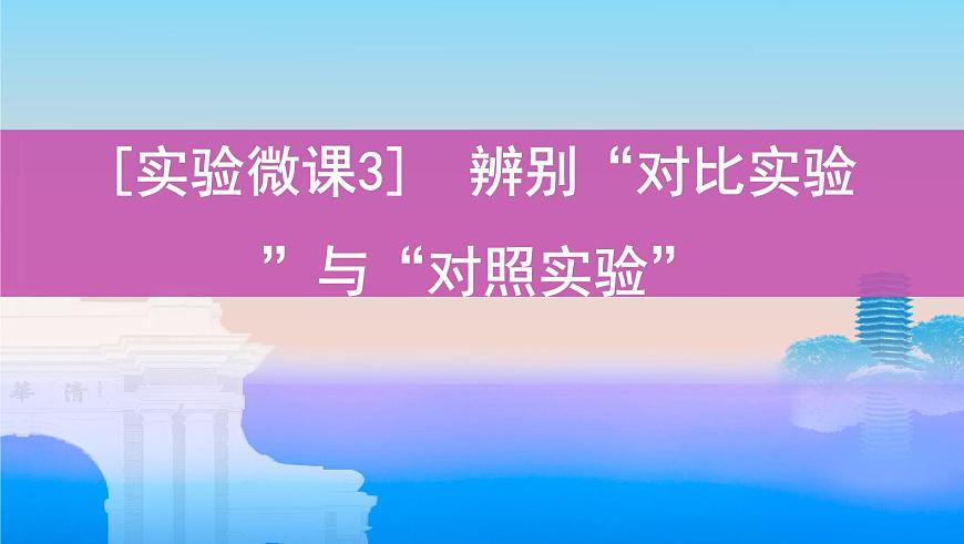 高考一輪復(fù)習(xí)實(shí)驗(yàn)微課3 辨別“對比實(shí)驗(yàn)”與“對照實(shí)驗(yàn)”課件PPT第1頁