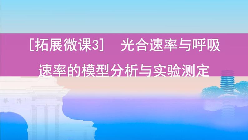 高考一轮复习拓展微课3 光合速率与呼吸速率的模型分析与实验测定课件PPT01