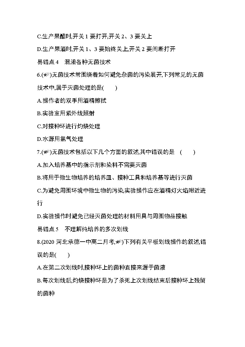 人教版2019选择性必修3第1章 发酵工程复习提升 试卷03