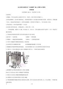 2022届河北省邢台市“五岳联盟”高三上学期10月联考 生物（PDF版含答案）练习题