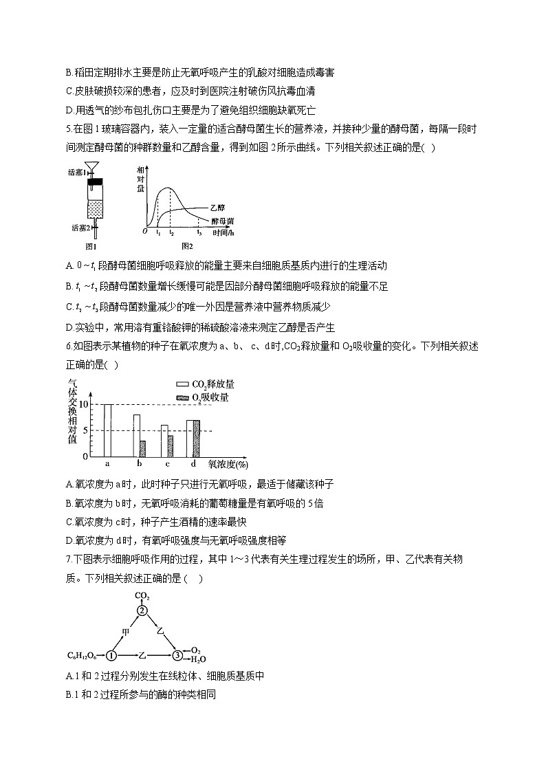 【新课标新高考】2022届高考生物二轮复习专题练AB卷 专题五 细胞呼吸(B卷)第2页