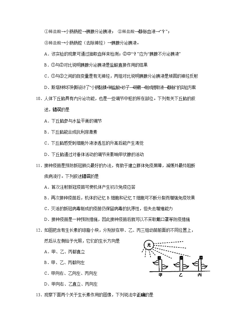河南省豫南重点高中2021-2022学年高二上学期精英对抗赛生物试题含答案第3页