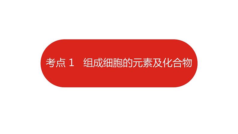 全国通用高中生物 一轮复习 第一单元 专题一 细胞分子的组成课件PPT第7页