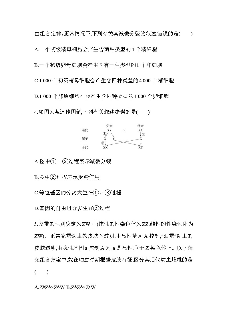 第2章　基因和染色体的关系达标检测02