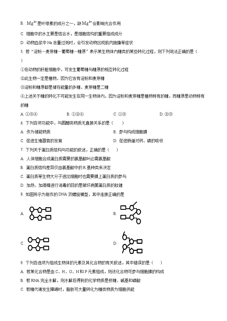 辽宁省营口市2020-2021学年高一上学期期末生物试题第2页