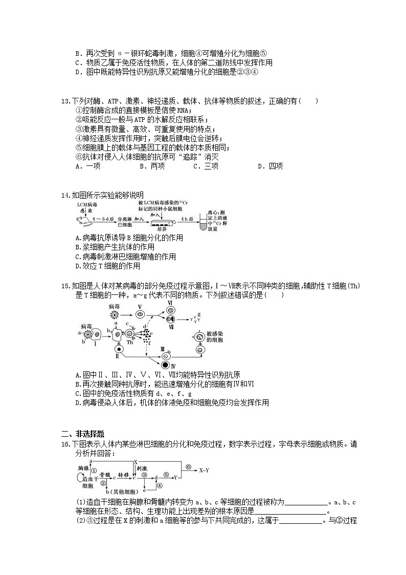 2022年高考生物一轮考点精选练习29《免疫调节》(含详解)第3页