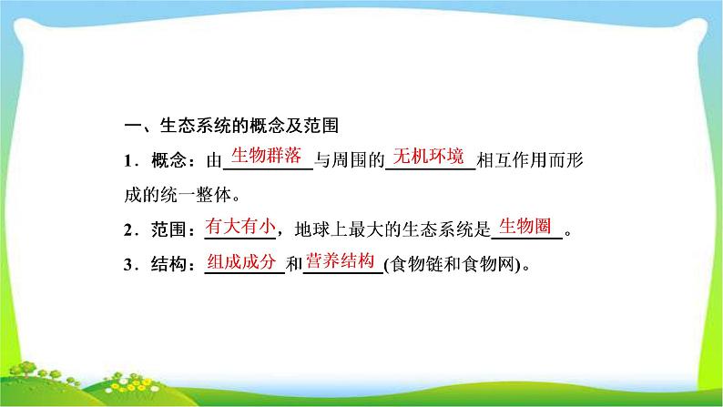 人教版高考生物总复习9.3生态系统的结构及其能量流动完美课件PPT第4页