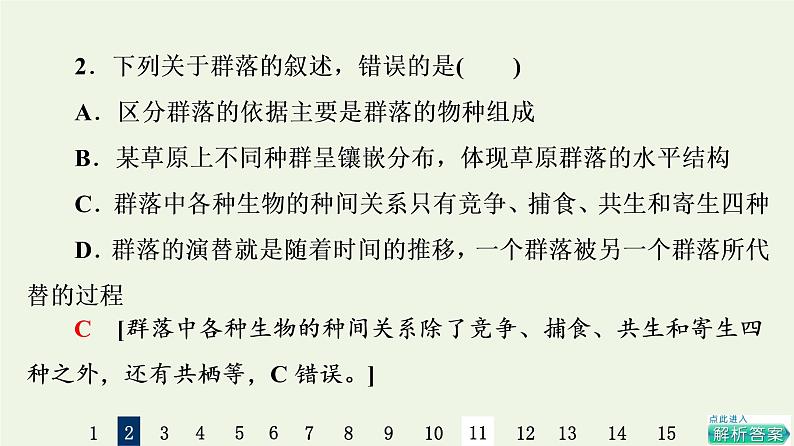 高考生物一轮复习课后集训31群落的结构和演替课件第4页
