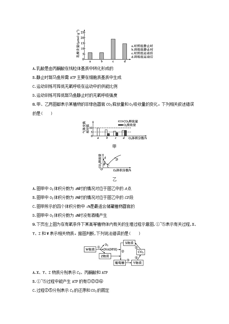 新教材高考生物一轮复习单元目标检测卷三细胞的能量供应和利用含解析新人教版03